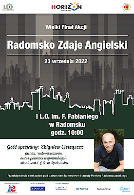 Plakat - Finał akcji Radomsko Zdaje Angielski 2022 