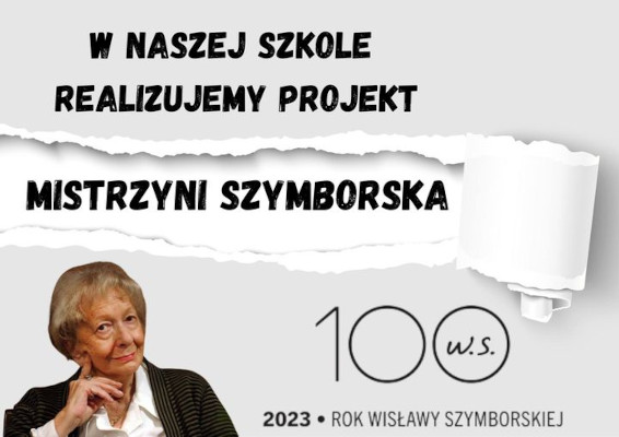 Plakat projektu Mistrzyni Szymborska