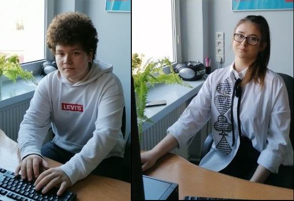 Na zdjęciu uczniowie zwycięzcy. 