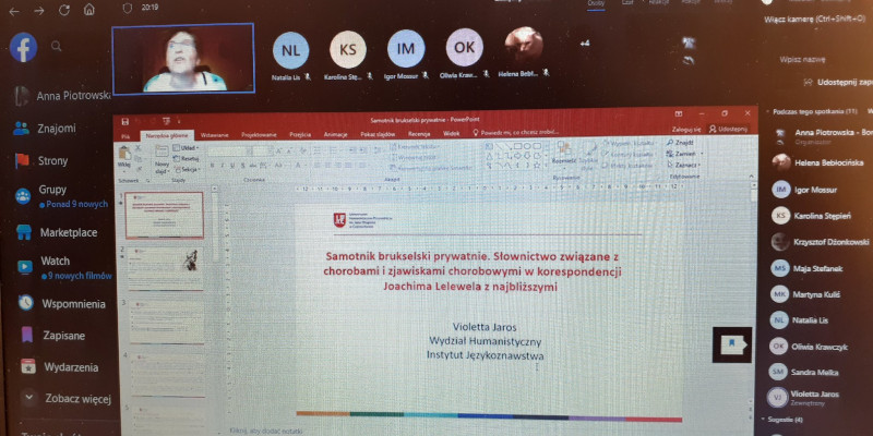 Ekran monitora z aplikacja tems 