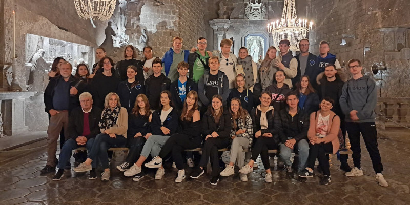 Zdjęcie zbiorowe w Kopalni Soli w Wieliczce 