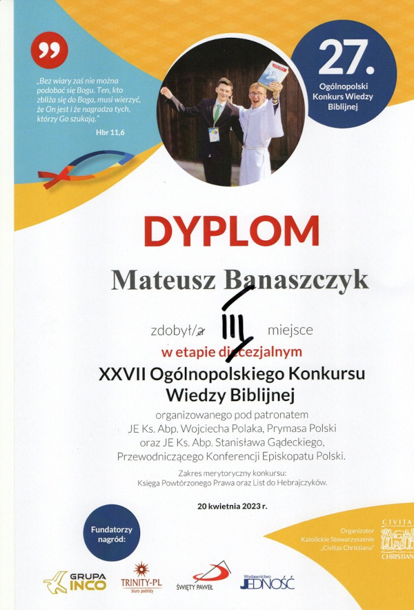 zdjęcie nr 7 - KONKURS WIEDZY BIBLIJNEJ