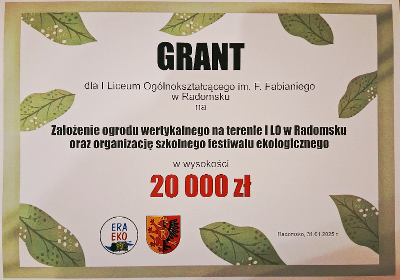 grant na 20000 zł