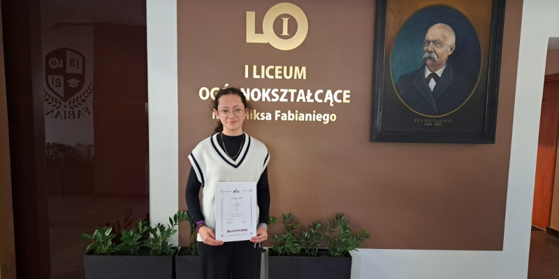 Julia Kościołek, uczennica klasy I D 