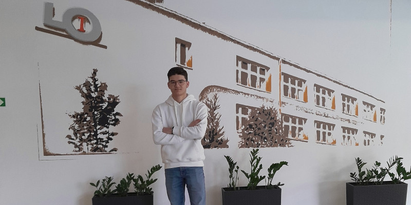 Uczeń klasy IIID1 Wiktor Makowski