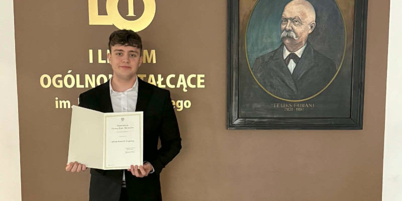  Adrian Ściegienny z&nbsp;klasy IV C