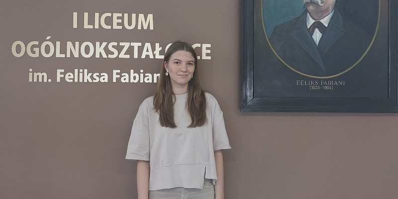 Uczennica klasy IIE, Róża Zielińska 