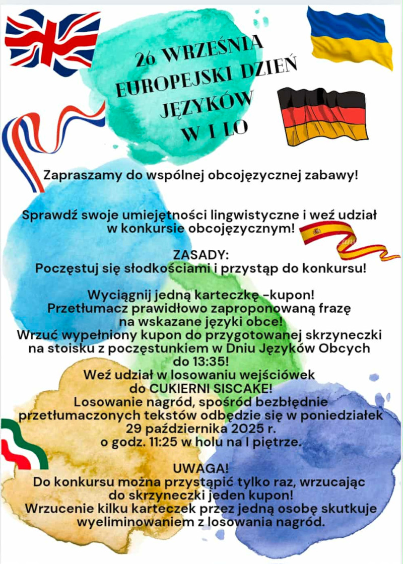  Europejski dzień języków obcych - plakat