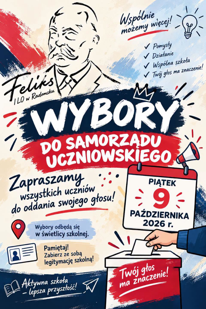  Plakat  -wybory samorządu uczniowskiego